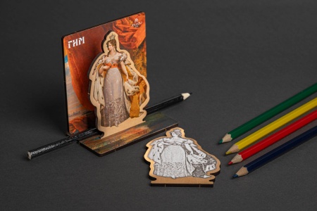 Объемная открытка «Портрет императрицы Александры Федоровны в коронационном облачении»