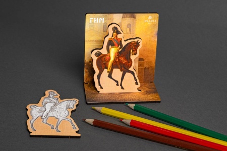 Объемная открытка «Николай I с цесаревичем Александром Николаевичем»