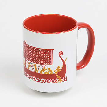 Кружка "Драккар" красно-белая (ИП Аксенов Н.А.)