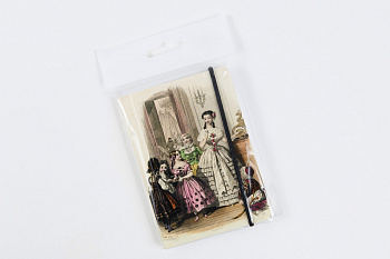 Блокнот на резинке А6 серия "Придворный костюм"(СП МИНИМАКС ООО)(45)