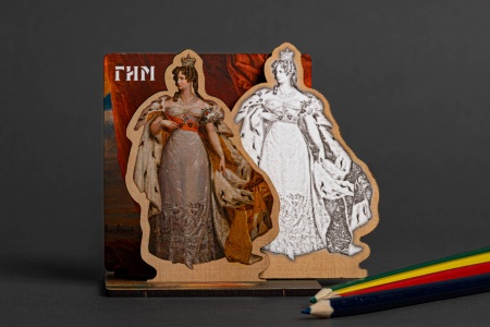 Объемная открытка «Портрет императрицы Александры Федоровны в коронационном облачении»